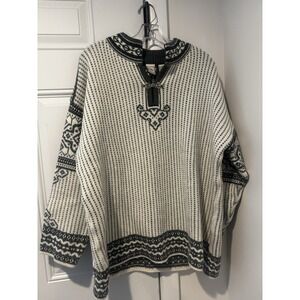 Vintage Boundary Waters Women's Green Nordic Wool Blend Sweater Green Pullovr XL